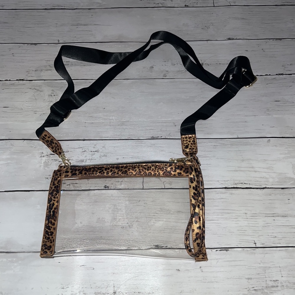 Cheetah Print Clear Bag